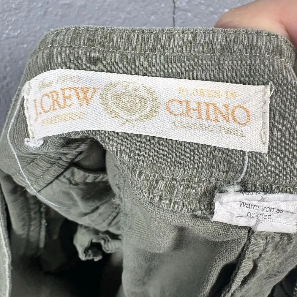 J Crew Chino Shorts Womens 6 Olive Green Casual Preppy Summer